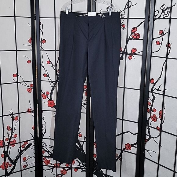 VALENTINO Cotton Straight Leg Pleated Cotton Trousers - Picture 2 of 11